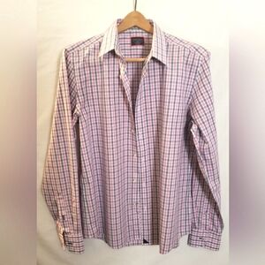 UNTUCKit Mens Plaid Long Sleeve Slim Fit Shirt Sz Large